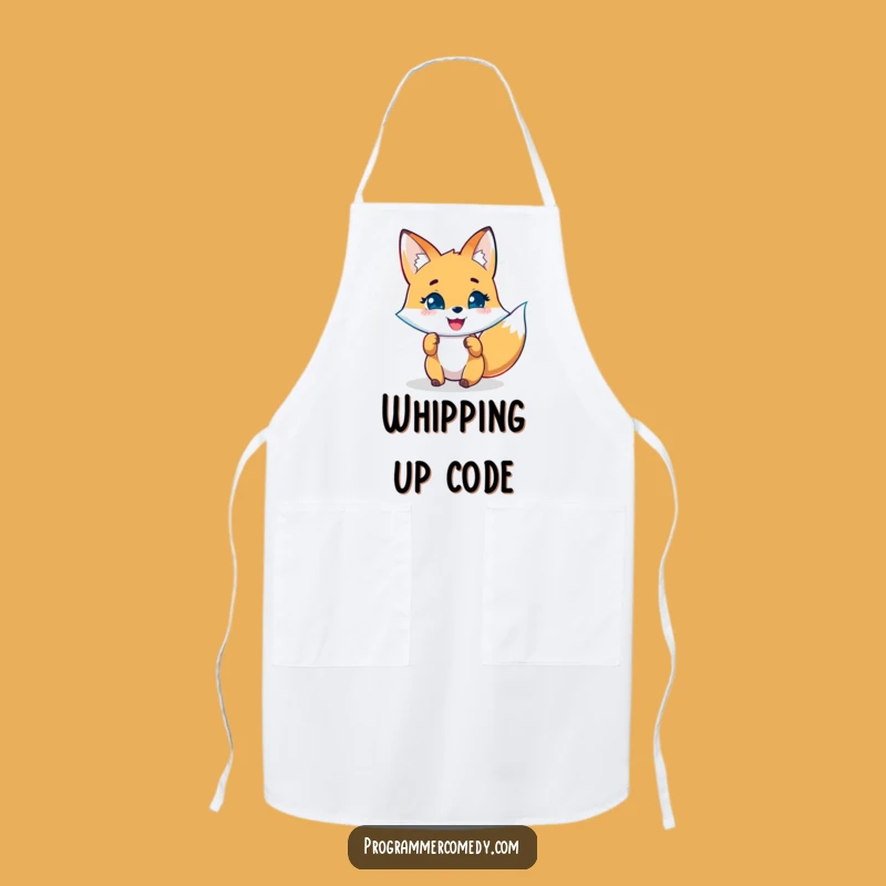 Funny Fox Coder Apron: Cook with Logic and Tech Flair