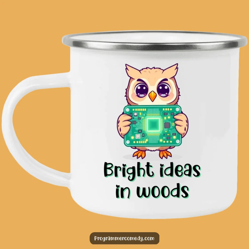 Funny Owl Coder Camping Mug: Your Hilarious Companion for Tech Adventures