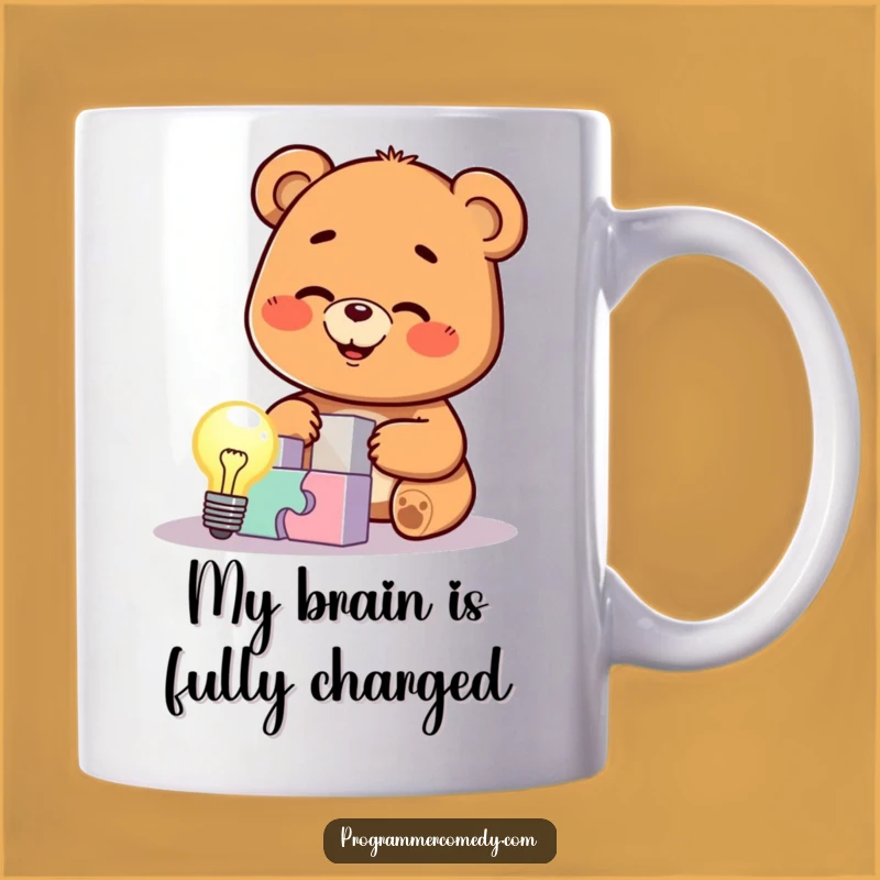 Funny Bear Cub Puzzle Master Mug: A Hilarious Gift for Brilliant Minds