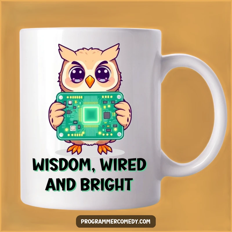 Funny Owl Coder Mug: Hilarious Gift for Techy Bird Lovers and Programmers
