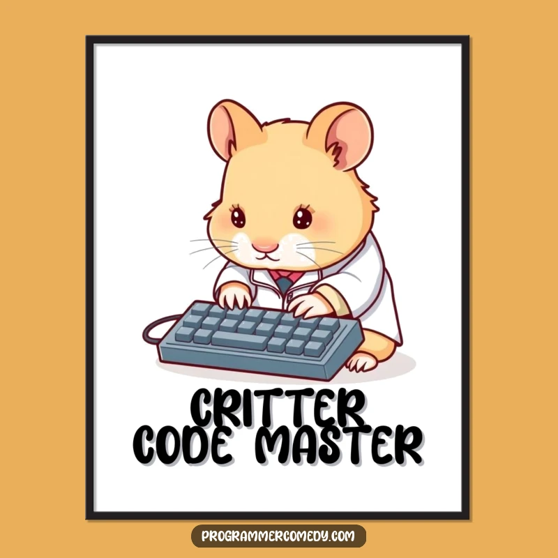 Funny Hamster Scientist Digital Art: Tiny Genius - Hilarious Downloadable Gift