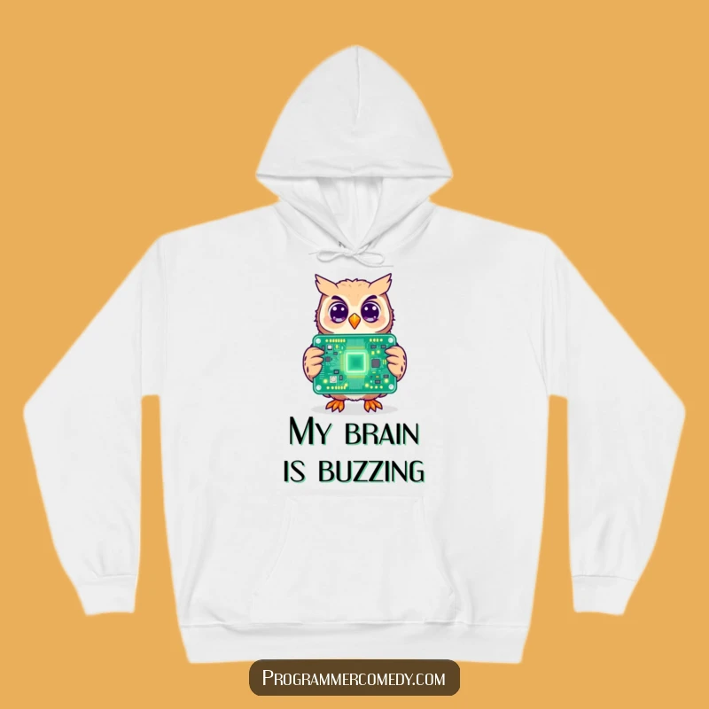 Funny Owl Coder Hoodie: Stay Warm and Witty with Tech-Inspired Comfort