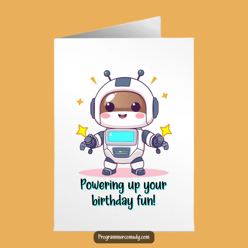 Free Printable Robot Animal Birthday Card: Power Up, Downloadable Fun for Gamers & Geeks