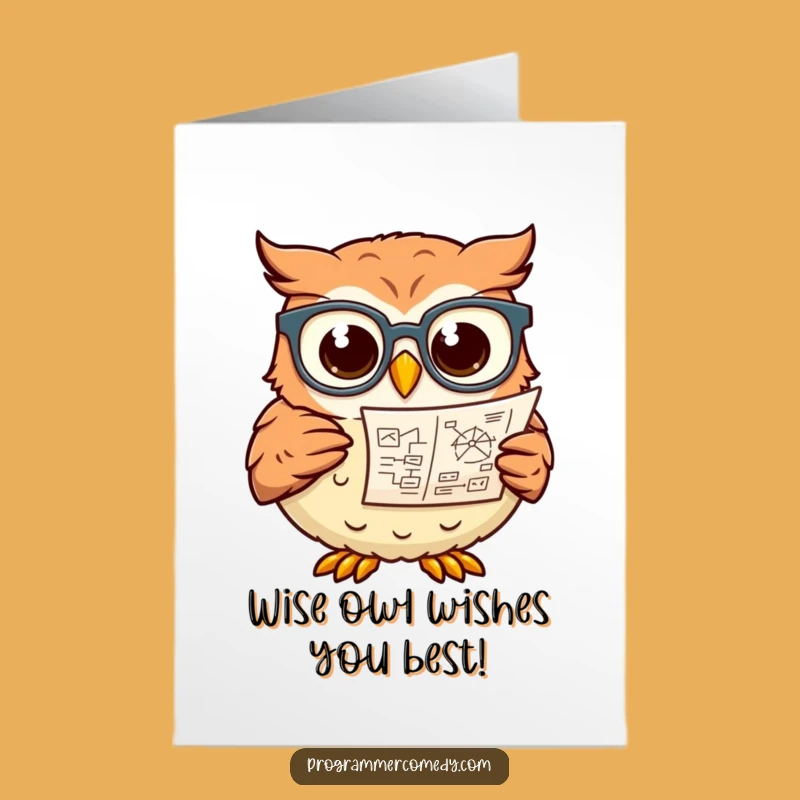 Free Printable Birthday Card: Wise Owl Scholar Funny Downloadable Gift for Smarty Pants