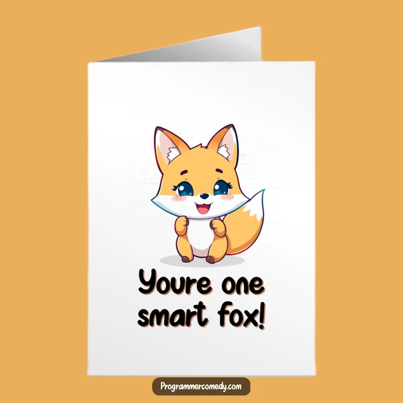 Free Printable Fox Congratulations Card: Code Success, Downloadable Cheers for Top Developers