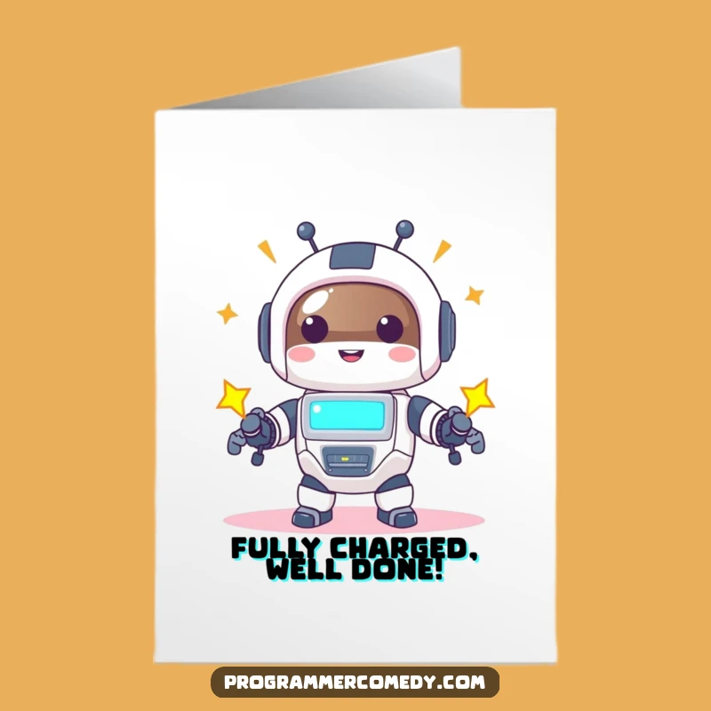 Free Printable Robot Animal Congrats Card: Bright Screens, Downloadable Success for Your Champion