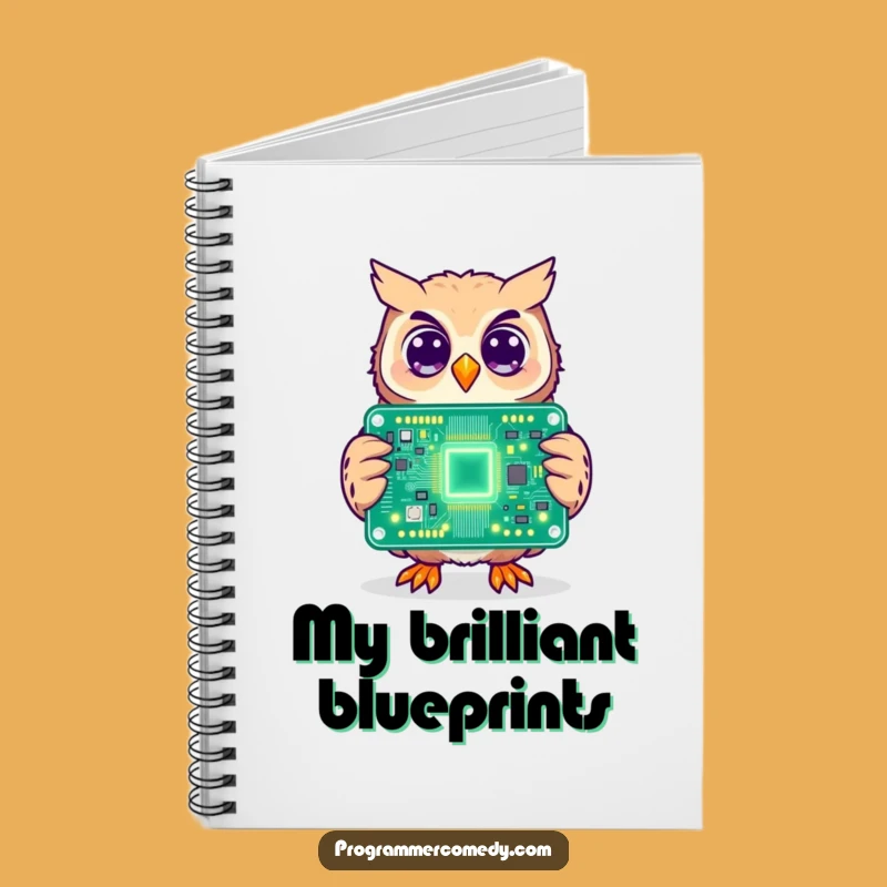 Funny Owl Coder Notebook: Jot Down Brilliant Ideas with This Techy Journal