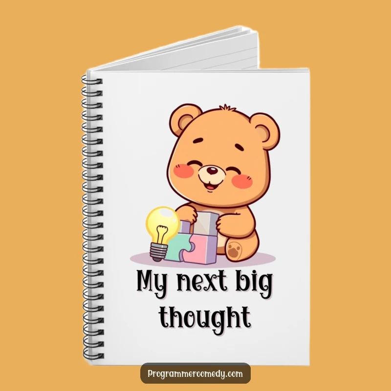 Funny Bear Cub Puzzle Notebook: Jot Down Your Brightest Ideas