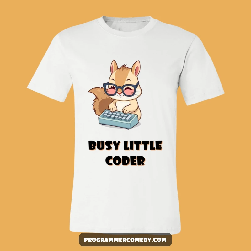 Funny Squirrel Coder T-Shirt: Hilarious Tech-Themed Apparel for Geeks