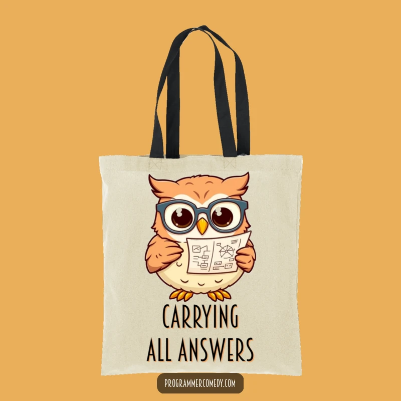 Funny Owl Librarian Tote Bag - Carry Your Laughs & Books Gift