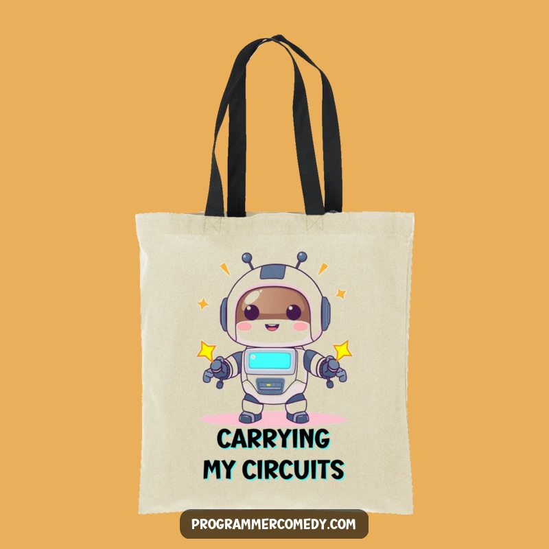 Funny Robot Animal Tote Bag: Carry Your Essentials with Techy Cheer